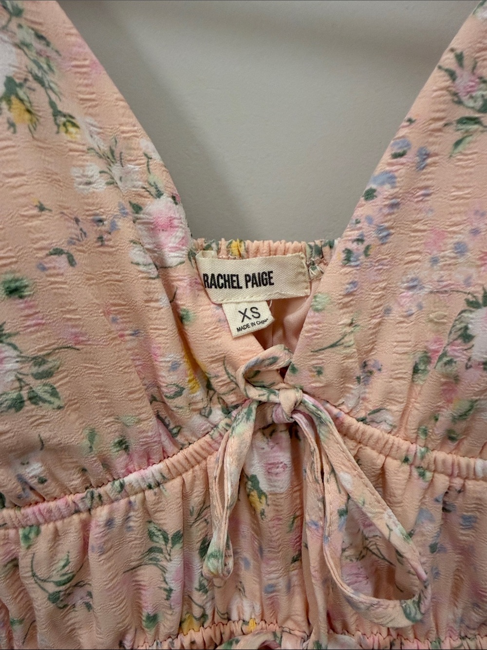 Pink Floral Tie-Front Ruffle Mini Dress - Picture 3 of 3